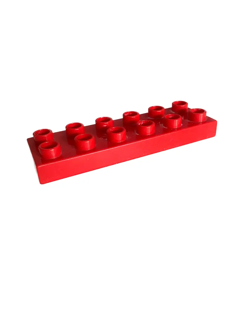 Lego Duplo kostka červená 6x2 úzká